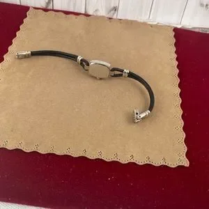 bebe Accessories Vintage Bebe Silver Retro Silver Tone Black - Main Image